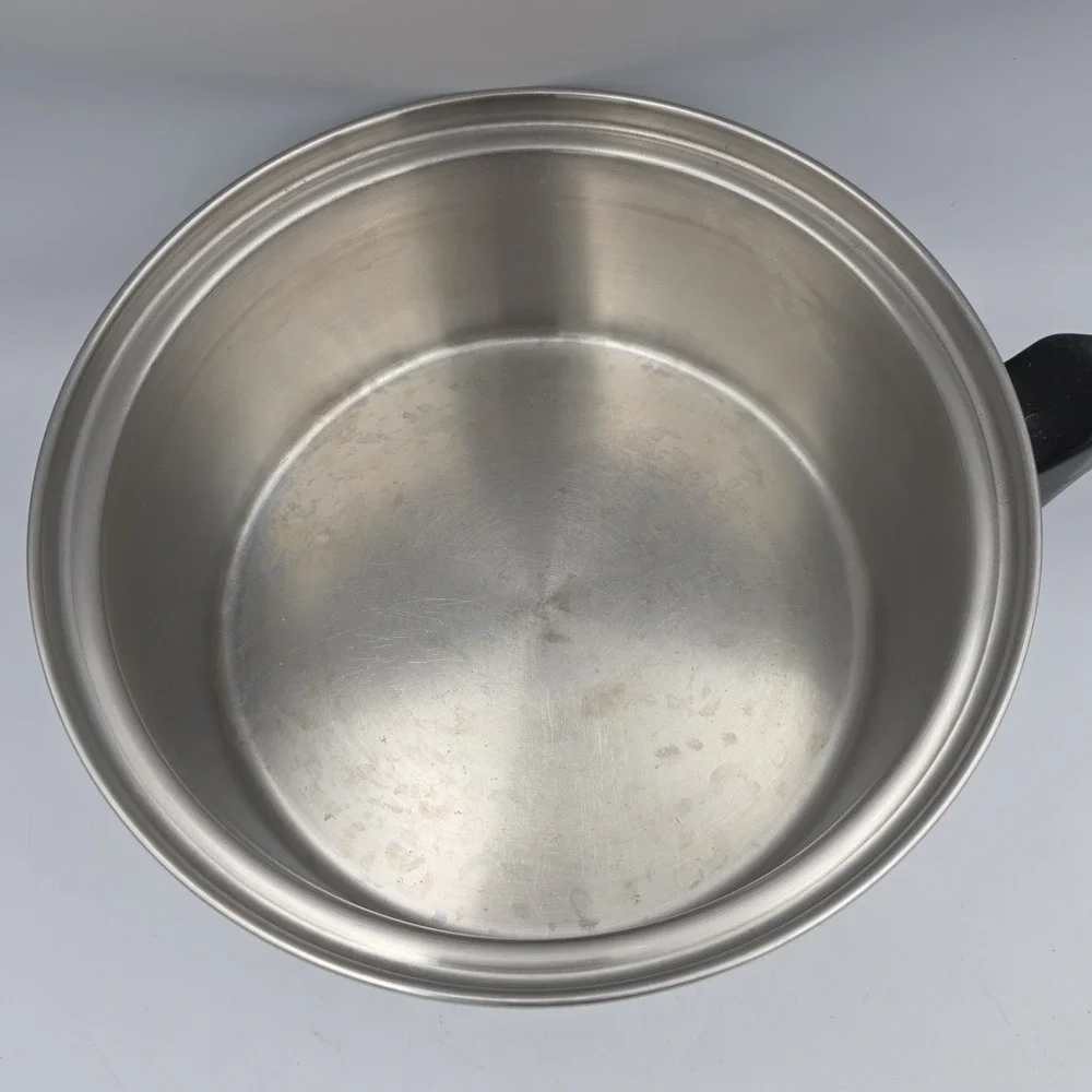 Chef's Ware Townecraft 2.5qt Saucepan w Lid Multi-Core T-304 Stainless USA Vtg
